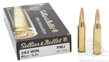 Патрон 243Win Sellier&Bellot FMJ 80 gr - 1