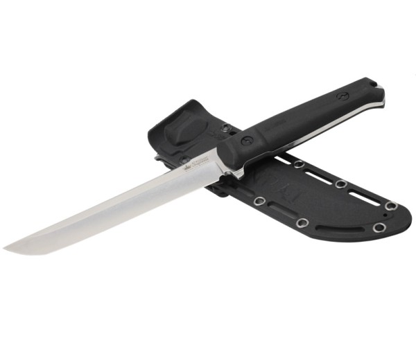 Kizlyar Supreme - нож Senpai Stone wash, black kraton handle, polyamide sheath - 3