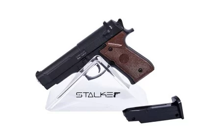 Пистолет Stalker SA92M Spring, кал.6мм, металл, магазин 8шар, черный